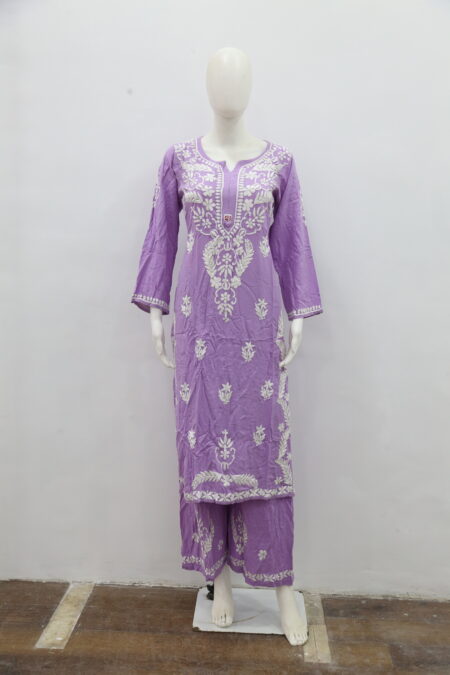 LAVENDER LUCKNOWI FOR WOMEN